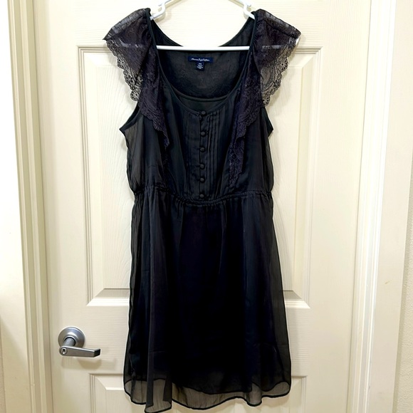 American Eagle outfitters, medium, gray midi lace dress. NWOT. - Picture 2 of 10